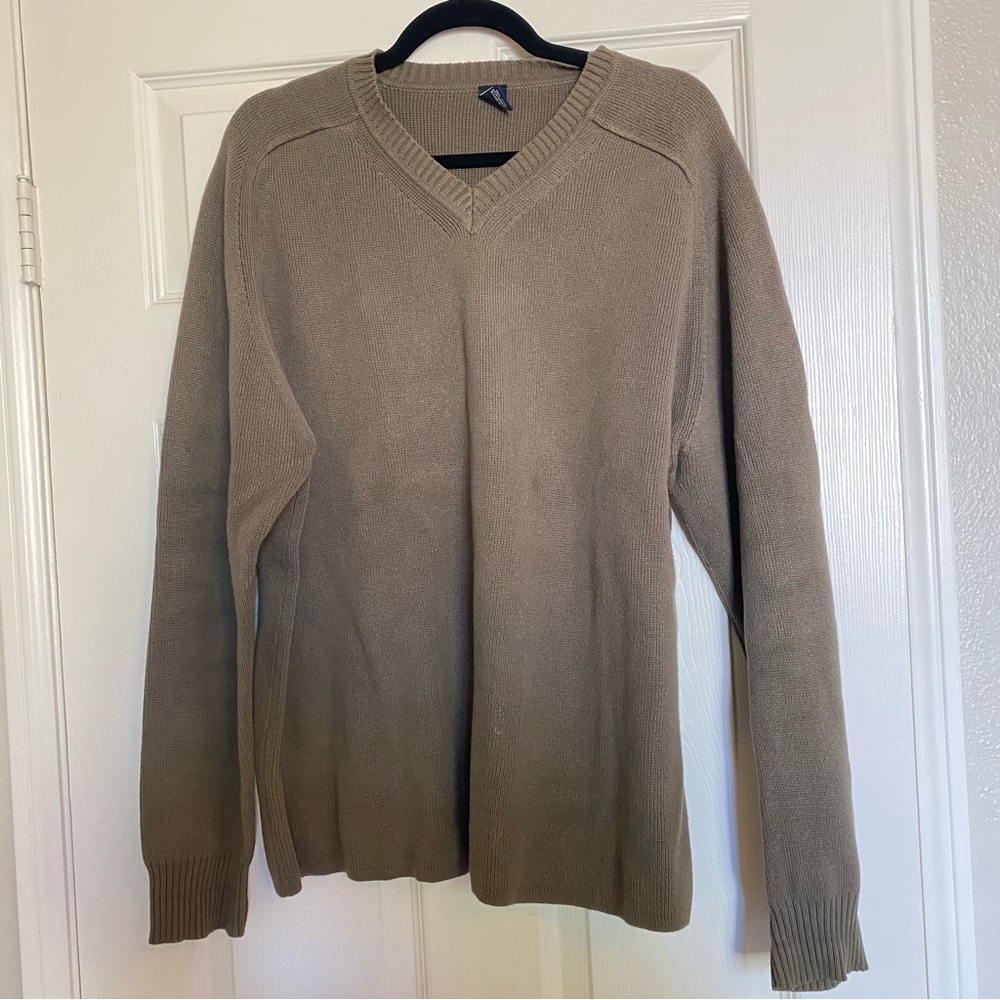 Men's GAP Brown V Neck Sweater Size Large